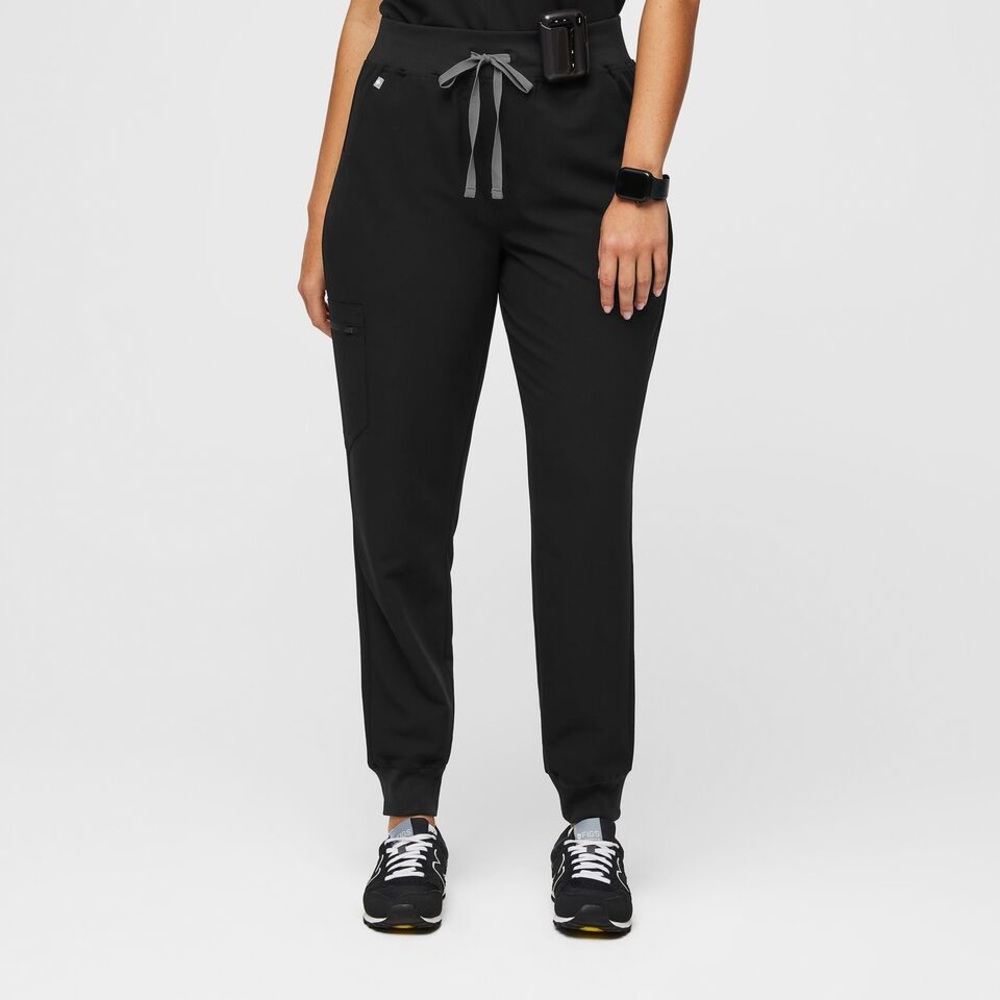 Figs High Waisted Zamora Jogger Scrub Pants Black Size Large Tall